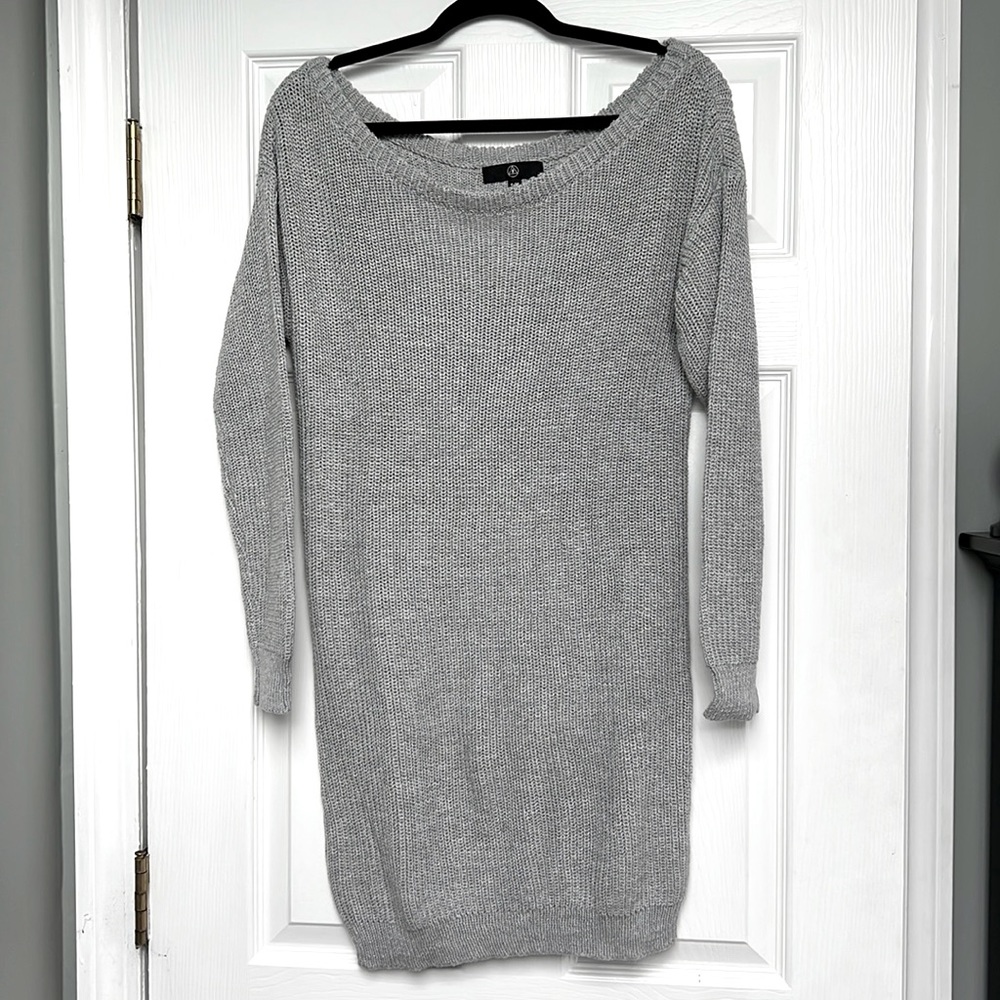 Missguided gray sweater dress